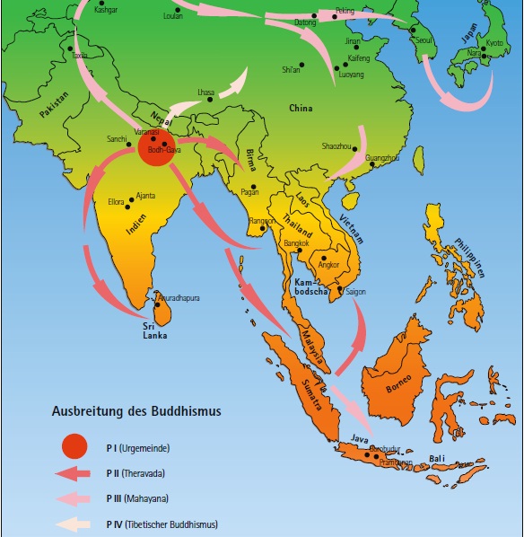 Verbreitung des Buddhismus weltweit